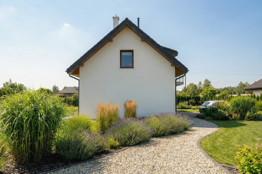 Projekt budynku gospodarczego ZG-59 B - wizualizacja elewacji ogrodowej