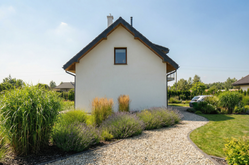 Projekt budynku gospodarczego ZG-59 B tech. - wizualizacja elewacji ogrodowej