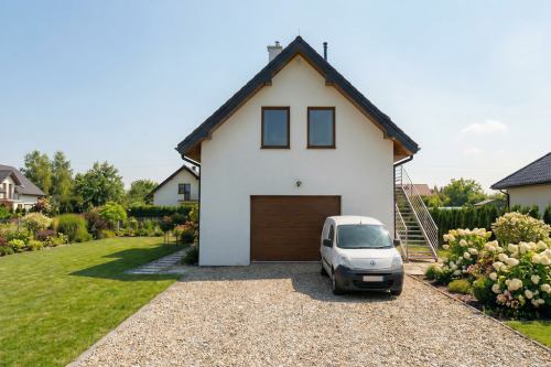 Projekt budynku gospodarczego LZG-59 B - wizualizacja elewacji frontowej