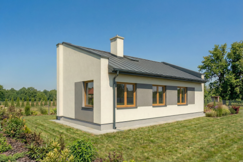 Projekt budynku gospodarczego ZG-119 - wizualizacja elewacji lewej