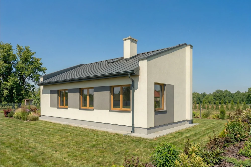 Projekt budynku gospodarczego LZG-119 - wizualizacja elewacji prawej