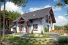 Projekt domu Nerina tech. DM-6527 tech., parterowy z poddaszem mieszkalnym, częściowo podpiwniczony - kolorystyka wersja 4