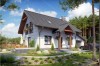 Projekt domu Nerina 2 tech. L-6527 tech., parterowy z poddaszem mieszkalnym, częściowo podpiwniczony - kolorystyka wersja 4