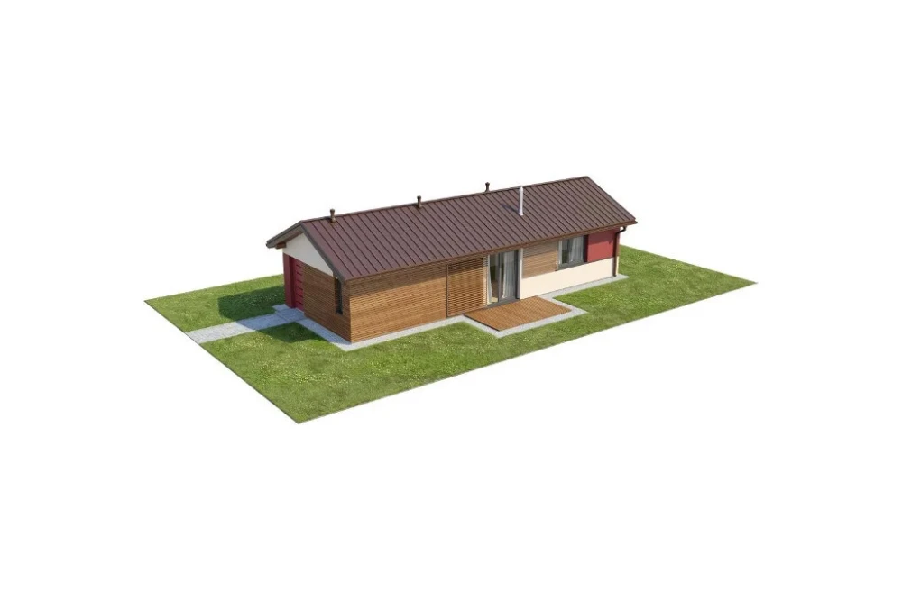 Projekt domu Hemaria DM-6633, parterowy, bez poddasza, niepodpiwniczony - model