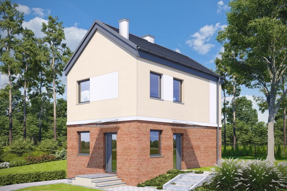 Projekt domu Egara tech. DM-6652 tech., piętrowy, podpiwniczony - kolorystyka wersja 3