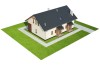 Projekt domu Ożanka DM-6671, parterowy ze strychem, niepodpiwniczony - model