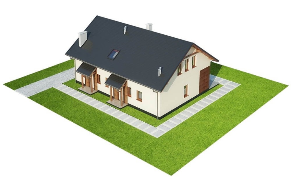 Projekt domu Ożanka 2 L-6671, parterowy ze strychem, niepodpiwniczony - model