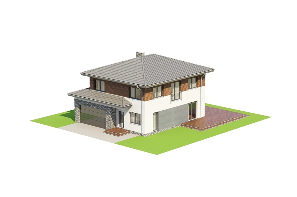 Projekt domu Igetio 2 L-6679, piętrowy z garażem, jednorodzinny - model