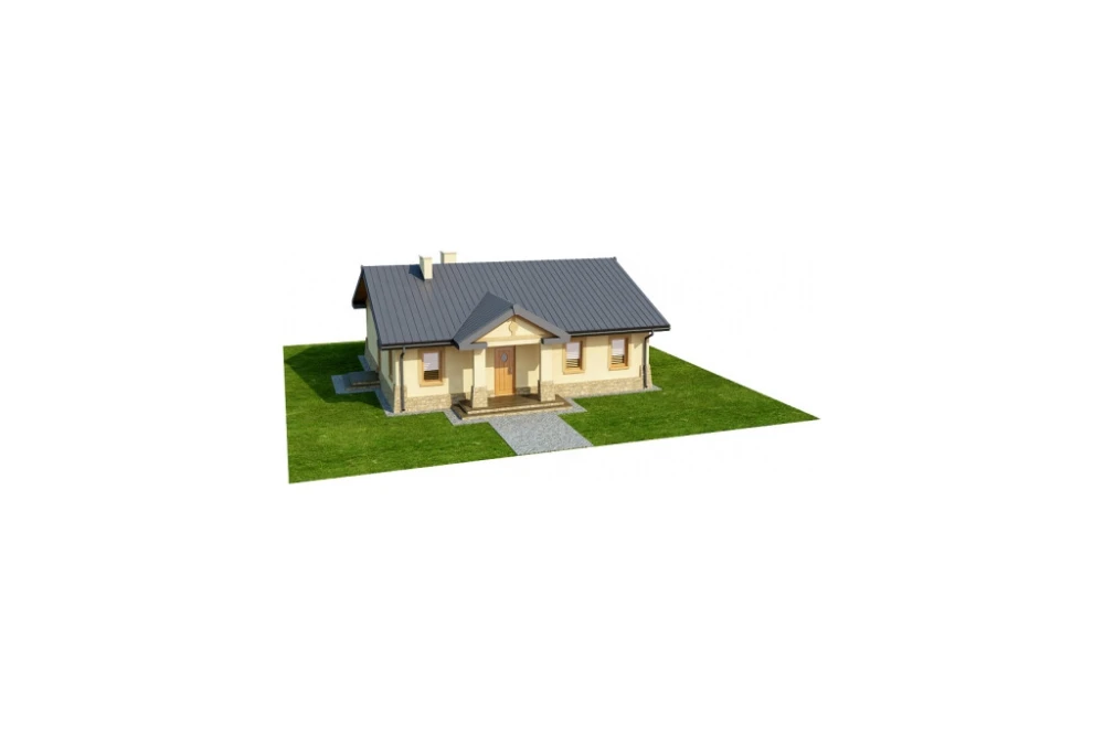 Projekt domu Rakoszyn L-6300, parterowy, bez podpiwniczenia - model