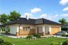 Projekt domu Gorzków tech. DM-6331 tech., parterowy, z garażem dwustanowiskowym, bez podpiwniczenia - kolorystyka wersja 1