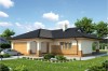 Projekt domu Gorzków 2 tech. L-6331 tech., parterowy, z garażem dwustanowiskowym, bez podpiwniczenia - kolorystyka wersja 1