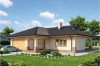 Projekt domu Gorzków 2 tech. L-6331 tech., parterowy, z garażem dwustanowiskowym, bez podpiwniczenia - kolorystyka wersja 3