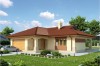 Projekt domu Gorzków 2 tech. L-6331 tech., parterowy, z garażem dwustanowiskowym, bez podpiwniczenia - kolorystyka wersja 4