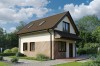 Projekt domu Zenna 2 tech. L-6818 tech., parterowy z poddaszem użytkowym, niepodpiwniczony, bez garażu - kolorystyka wersja 2