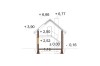 Projekt domu Zenna 2 L-6818, parterowy z poddaszem użytkowym, niepodpiwniczony, bez garażu - przekrój A-A