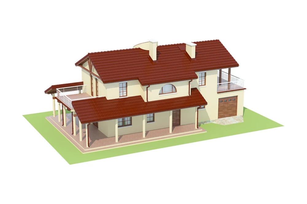 Projekt domu Civetta DM-6468, piętrowy, z garażem, bez podpiwniczenia - model