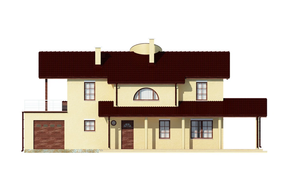 Projekt domu Civetta Due L-6468, piętrowy, z garażem, bez podpiwniczenia - elewacja frontowa