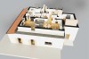 Projekt domu Savaria DM-6831, dwulokalowy, piętrowy, niepodpiwniczony, bez garażu - rzut 3D pierwszego piętra
