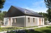 Projekt domu Tarmona tech. DM-6757 tech., parterowy z antresolą, dwulokalowy, niepodpiwniczony, bez garażu - kolorystyka wersja 2