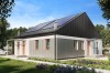 Projekt domu Tarmona 2 tech. L-6757 tech., parterowy z antresolą, dwulokalowy, niepodpiwniczony, bez garażu - kolorystyka wersja 2