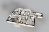 Projekt domu Lucus 2 L-6880, parterowy, niepodpiwniczony, bez garażu - rzut 3D parteru