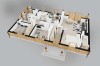 Projekt domu Siluris 2 L-6893, jednorodzinny parterowy, bez podpiwniczenia i garażu - rzut 3D parteru