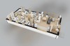 Projekt domu Rodanos DM-6890, jednorodzinny parterowy, niepodpiwniczony,bez garażu - rzut 3D parteru