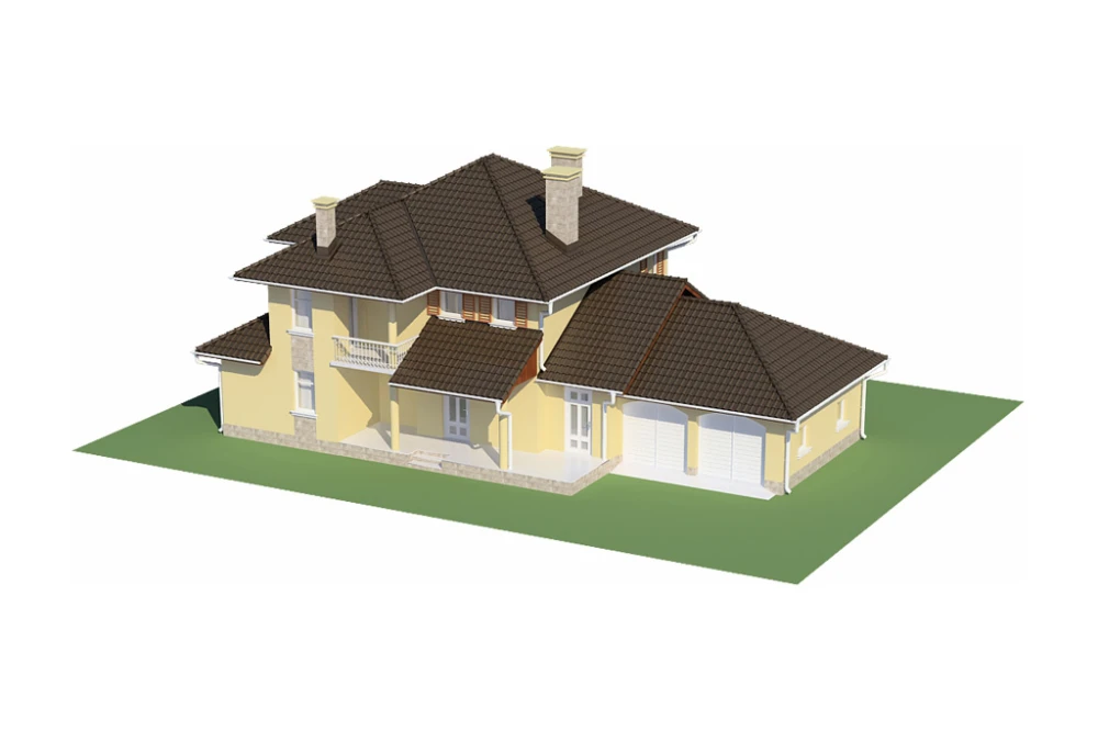 Projekt domu Pordoi Due L-6456, piętrowy, z garażem dwustanowiskowym, bez podpiwniczenia - model