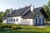 Projekt warsztatu samochodowego K-60 B, parterowy, niepodpiwniczony, zaprojektowany w technologii tradycyjnej murowanej - wizualizacja elewacji prawej