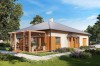 Projekt domu Eldino 2 tech. L-6756 tech., parterowy, z garażem, bez podpiwniczenia - kolorystyka wersja 2