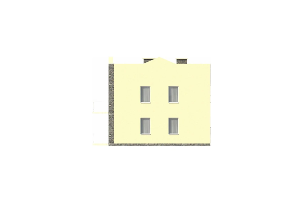 Projekt domu Gogolin L-5591, piętrowy, bez podpiwniczenia - elewacja ogrodowa