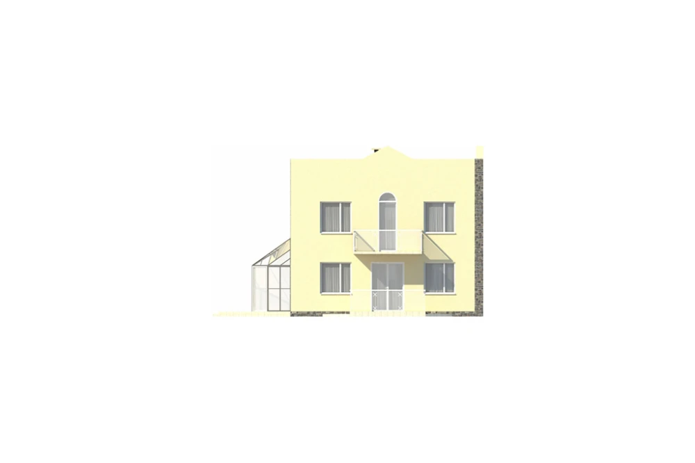 Projekt domu Gogolin L-5591, piętrowy, bez podpiwniczenia - elewacja prawa