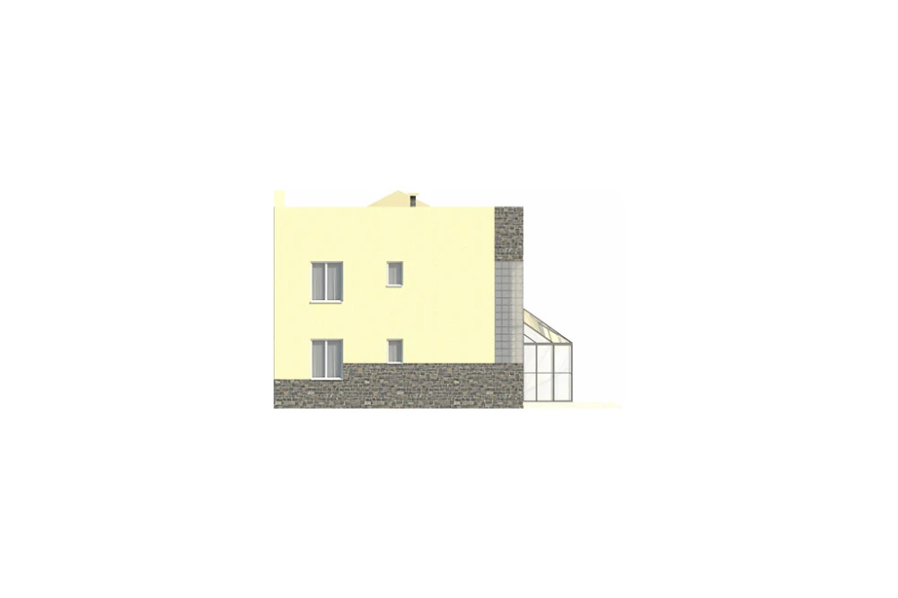 Projekt domu Gogolin L-5591, piętrowy, bez podpiwniczenia - elewacja lewa