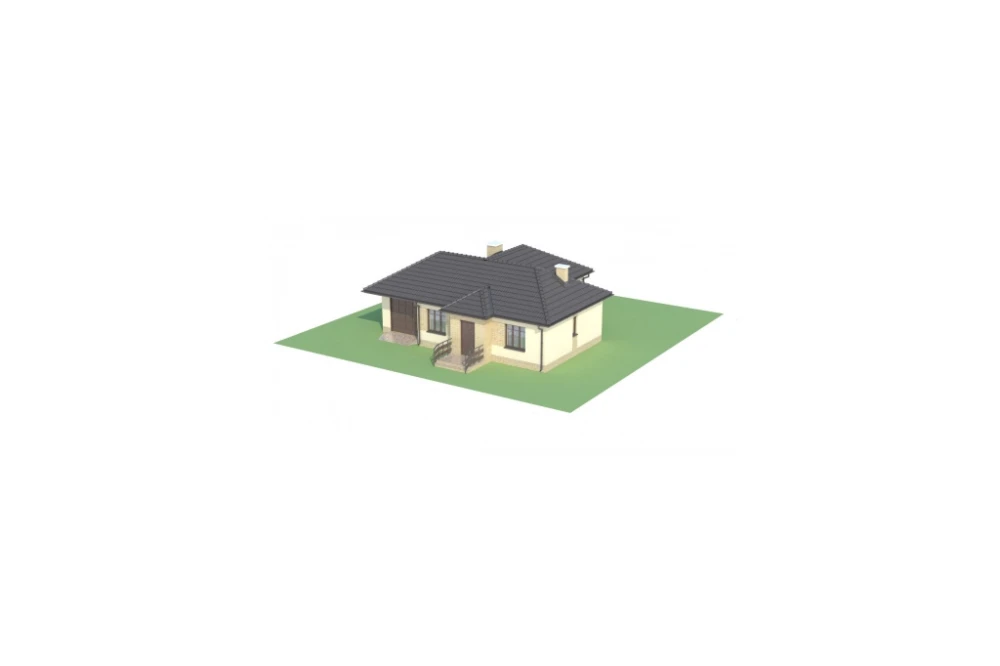 Projekt domu Klonowiec DM-6018, parterowy z garażem, bez podpiwniczenia - model
