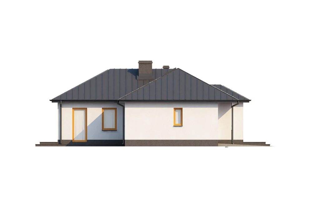 Projekt domu Klonowiec N DM-6018 N, parterowy z garażem, bez podpiwniczenia - elewacja lewa