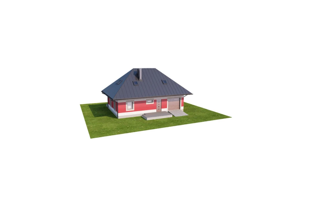 Projekt domu Sitno N L-6083 N, parterowy z poddaszem mieszkalnym, bez podpiwniczenia - model
