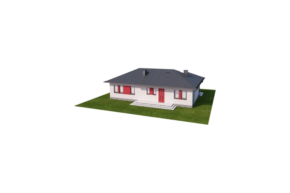 Projekt domu Naruszewo N DM-6087 N, parterowy, bez podpiwniczenia - model