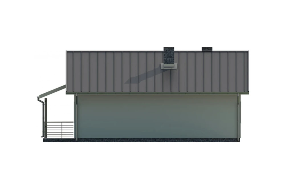 Projekt domu Skolin L-6101, parterowy, bez podpiwniczenia - elewacja ogrodowa
