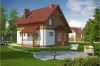 Projekt domu Szemborowo tech. L-6105 tech., parterowy z poddaszem mieszkalnym, bez podpiwniczenia - kolorystyka wersja 3