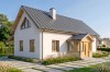 Projekt domu Arium tech. DM-6910 tech., parterowy, niepodpiwniczony, z poddaszem przeznaczonym do adaptacji - wizualizacja elewacji frontowej