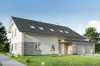 Projekt domu Clastra 2 tech. L-6750 tech., jednorodzinny dwulokalowy parterowy z poddaszem mieszkalnym, niepodpiwniczony, z garażem dwustanowiskowym - kolorystyka wersja 2