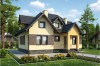 Projekt domu Pszenicznik tech. L-6262 tech., parterowy z poddaszem mieszkalnym, częściowo podpiwniczony - kolorystyka wersja 4