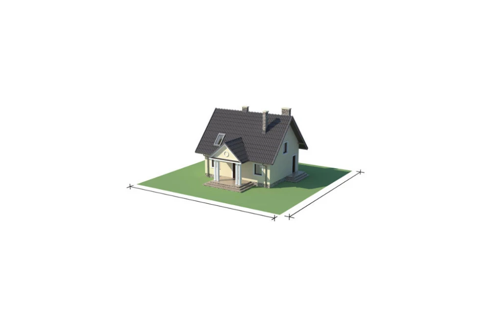Projekt domu Zalesie 2 L-6268, parterowy z poddaszem mieszkalnym, bez podpiwniczenia - model
