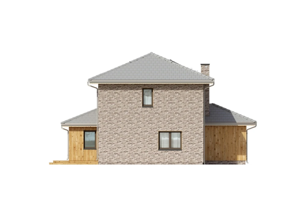 Projekt domu Stellum 2 L-6753, dwukondygnacyjny, niepodpiwniczony i bez garażu - elewacja ogrodowa