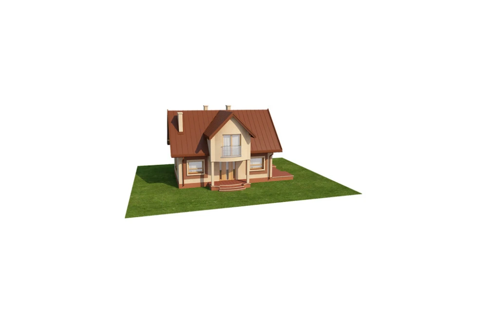 Projekt domu Wierzchowina L-6279, parterowy z poddaszem mieszkalnym, bez podpiwniczenia - model