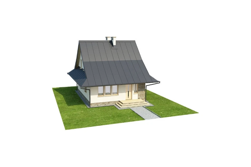 Projekt domu Niechcice N DM-6280 N, parterowy z poddaszem mieszkalnym, częściowo podpiwniczony - model