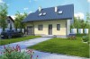 Projekt domu Strzelczyn N tech. DM-6183 N tech., parterowy z poddaszem mieszkalnym, bez podpiwniczenia - kolorystyka wersja 3