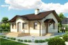 Projekt domu Trzciana tech. DM-6196 tech., parterowy, bez podpiwniczenia - kolorystyka wersja 3