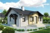 Projekt domu Rowiny tech. L-6196 tech., parterowy, bez podpiwniczenia - kolorystyka wersja 2