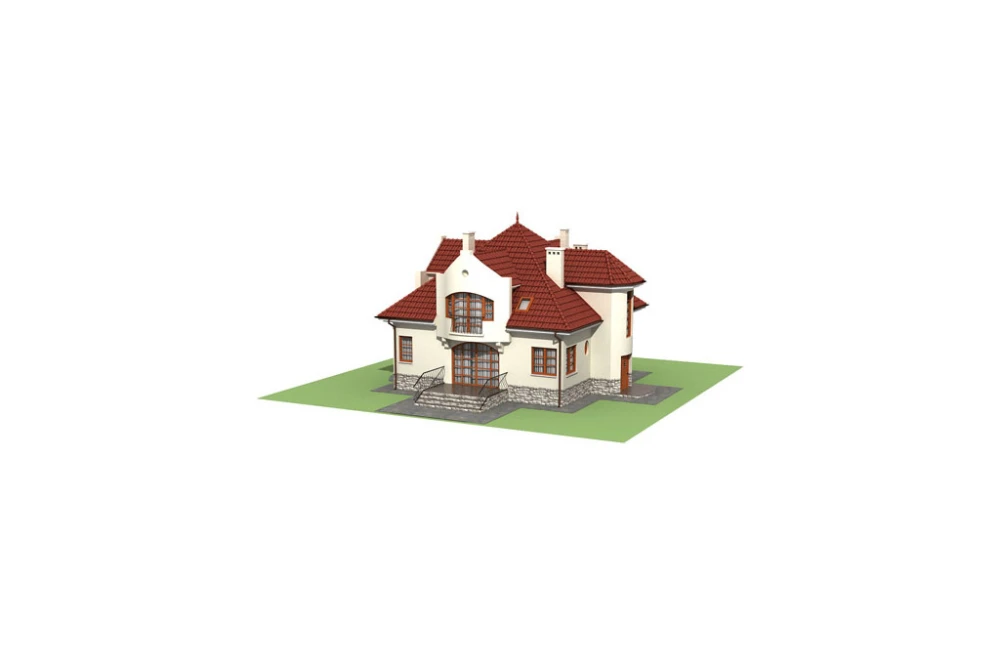 Projekt domu Zbylutów L- 6222, parterowy z poddaszem mieszkalnym, bez podpiwniczenia - model